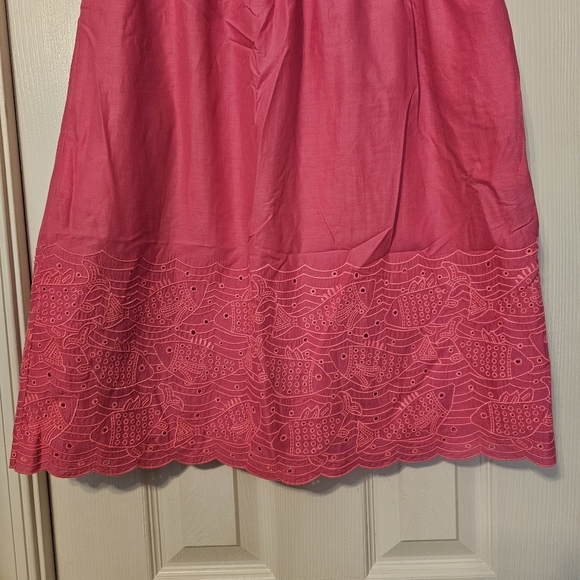 Vineyard Vines Strapless Pink Embroidered Fish Dress - Picture 7 of 12